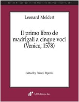 Il Primo Libro de Madrigali a Cinque Voci Study Scores sheet music cover